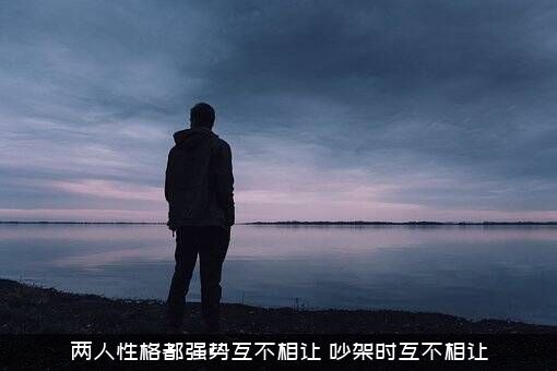 两人性格都强势互不相让（吵架时互不相让）
