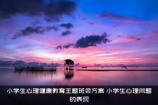 小学生心理健康教育主题班会方案，小学生心理问题的表现
