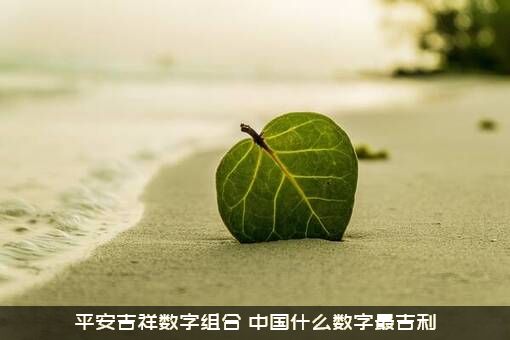 平安吉祥数字组合，中国什么数字最吉利？