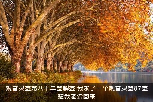 观音灵签第八十二签解签（我求了一个观音灵签87签想我老公回来）