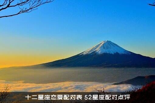 十二星座恋爱配对表（52星座配对点评）