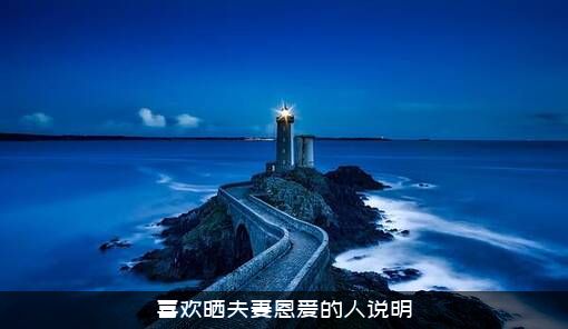 喜欢晒夫妻恩爱的人说明
