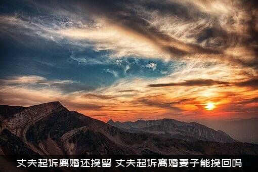 丈夫起诉离婚还挽留，丈夫起诉离婚妻子能挽回吗？