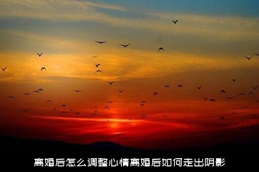 离婚后怎么调整心情离婚后如何走出阴影？