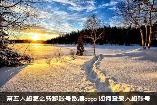 第五人格怎么转移账号数据oppo？如何登录人格账号？