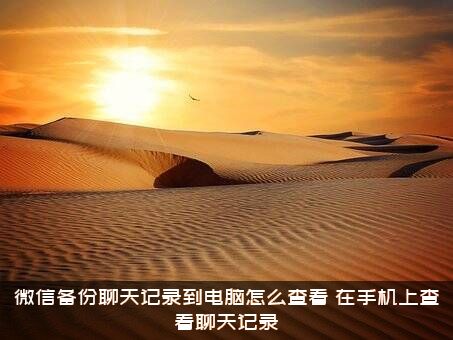 微信备份聊天记录到电脑怎么查看？在手机上查看聊天记录