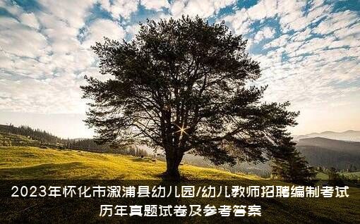 2023年怀化市溆浦县幼儿园/幼儿教师招聘编制考试历年真题试卷及参考答案