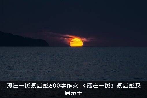 孤注一掷观后感600字作文（《孤注一掷》观后感及启示十）