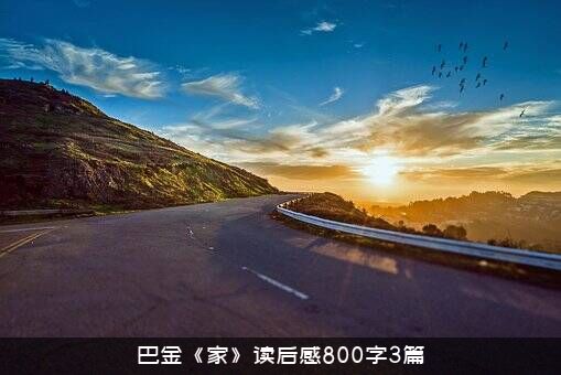 巴金《家》读后感800字3篇