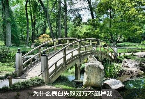 为什么表白失败对方不删掉我？