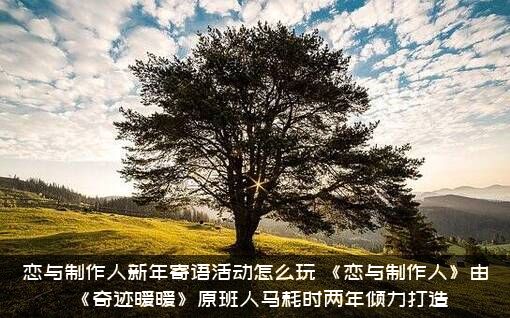 恋与制作人新年寄语活动怎么玩？《恋与制作人》由《奇迹暖暖》原班人马耗时两年倾力打造