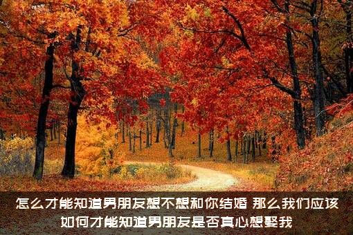 怎么才能知道男朋友想不想和你结婚？那么我们应该如何才能知道男朋友是否真心想娶我？