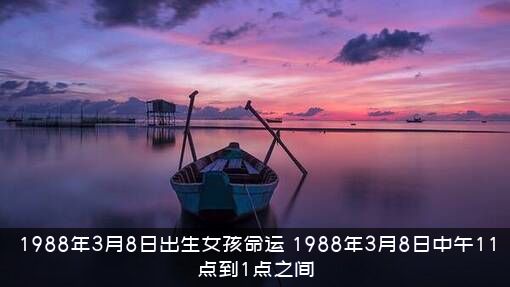 1988年3月8日出生女孩命运（1988年3月8日中午11点到1点之间）