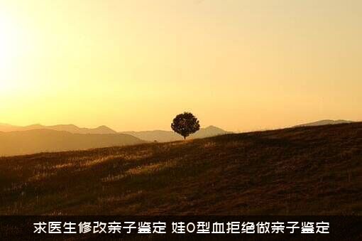 求医生修改亲子鉴定（娃O型血拒绝做亲子鉴定）