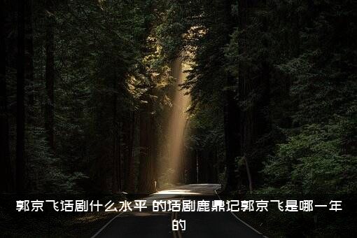 郭京飞话剧什么水平？的话剧鹿鼎记郭京飞是哪一年的？