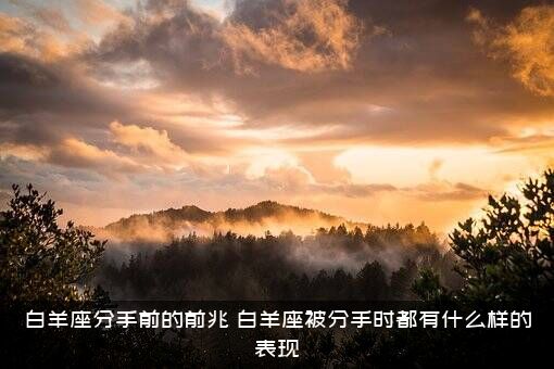 白羊座分手前的前兆，白羊座被分手时都有什么样的表现?？