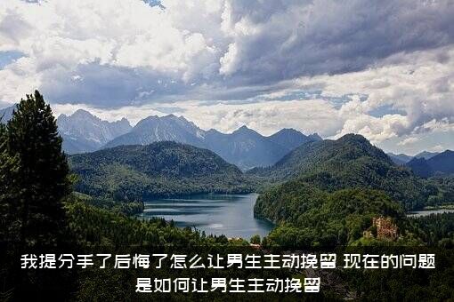 我提分手了后悔了怎么让男生主动挽留？现在的问题是如何让男生主动挽留？