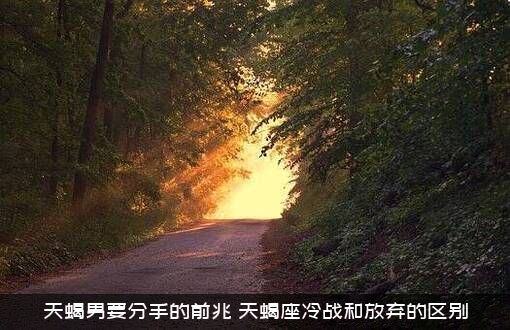 天蝎男要分手的前兆（天蝎座冷战和放弃的区别）