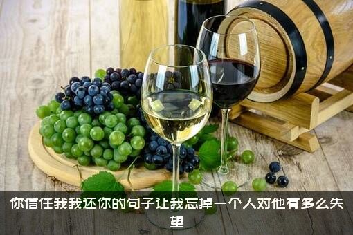 你信任我我还你的句子让我忘掉一个人对他有多么失望？