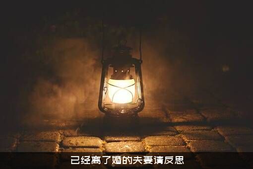 已经离了婚的夫妻请反思