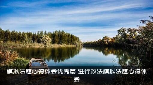 模拟法庭心得体会优秀篇（进行政法模拟法庭心得体会）