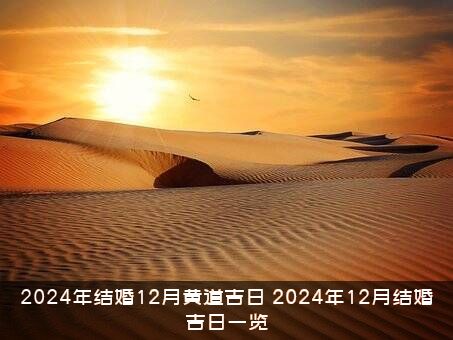 2024年结婚12月黄道吉日（2024年12月结婚吉日一览）
