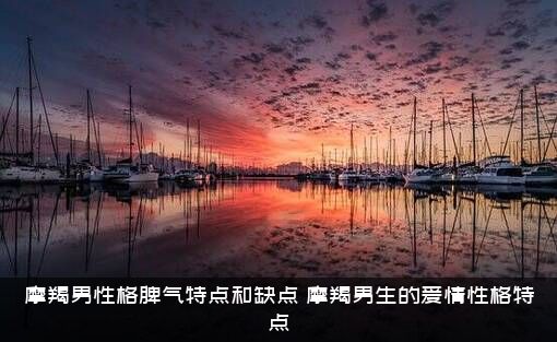 摩羯男性格脾气特点和缺点，摩羯男生的爱情性格特点