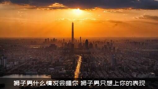 狮子男什么情况会睡你？狮子男只想上你的表现