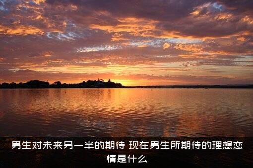 男生对未来另一半的期待，现在男生所期待的理想恋情是什么?？