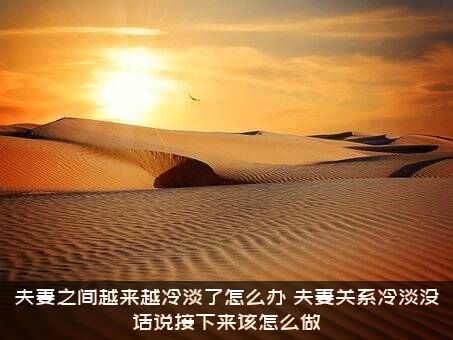 夫妻之间越来越冷淡了怎么办？夫妻关系冷淡没话说接下来该怎么做？