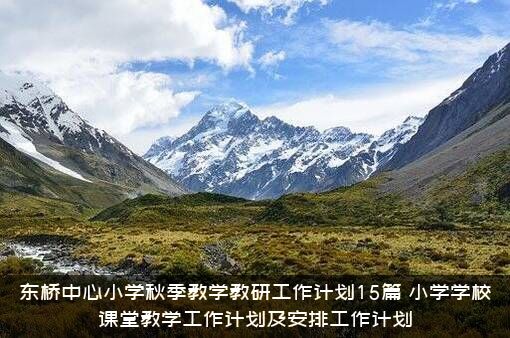 东桥中心小学秋季教学教研工作计划15篇，小学学校课堂教学工作计划及安排工作计划
