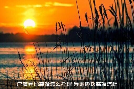 户籍异地离婚怎么办理？异地协议离婚流程