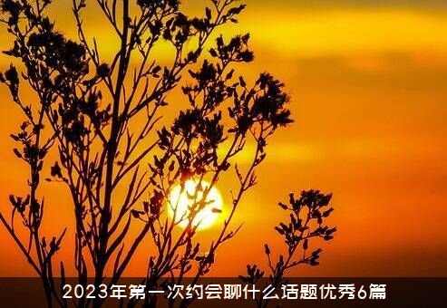 2023年第一次约会聊什么话题优秀6篇？