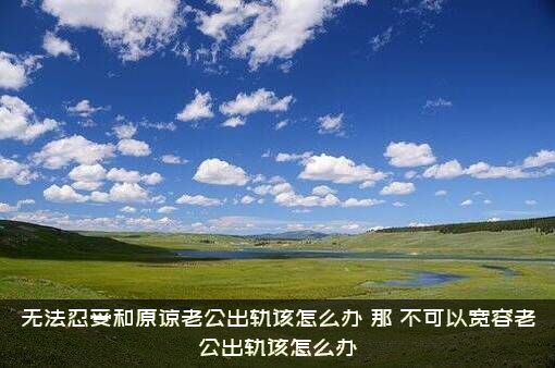 无法忍受和原谅老公出轨该怎么办？那麼不可以宽容老公出轨该怎么办?？