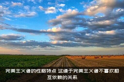 完美主义者的性格特点（这缘于完美主义者不喜欢相互依赖的关系）