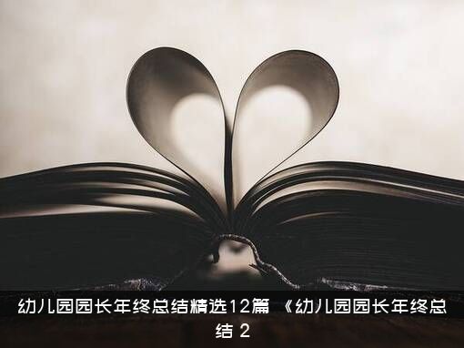 幼儿园园长年终总结精选12篇，《幼儿园园长年终总结，2