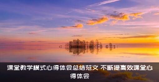 课堂教学模式心得体会总结范文，不断提高效课堂心得体会