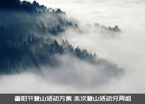 重阳节登山活动方案（本次登山活动分两组）