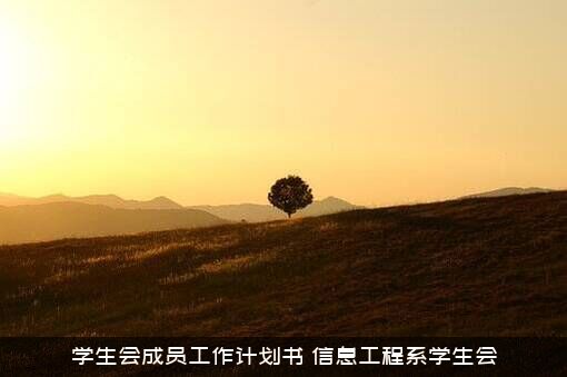 学生会成员工作计划书（信息工程系学生会）