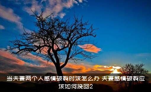 当夫妻两个人感情破裂时该怎么办？夫妻感情破裂应该如何挽回2？